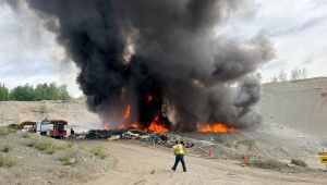 Mat-Su landfill fire likely caused by exploding lithium battery